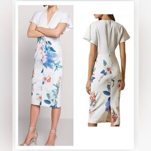 Ted Baker NWT Nerris Jamboree Twist Midi Dress size 4